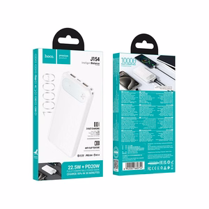Portatīvais lādētājs Hoco 10000 mAh QC PD 22,5W J154 balts