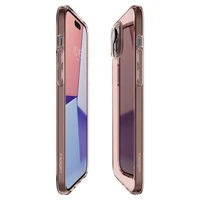 Spigen Crystal Flex viedtālruņa apvalks iPhone 15 Plus - rozā/caurspīdīgs