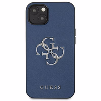 Guess GUHCP13SSA4GSBL iPhone 13 mini 5.4" zils/zils cietais apvalks Saffiano 4G Metāla Logotipa