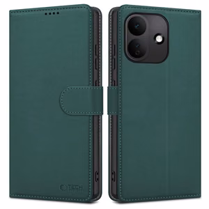 Tech-Protect Wallet vāciņš-maciņš modelim Xiaomi Redmi Note 17 Pro 5G – zaļš
