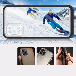 Caurspīdīgs 3in1 viedtālruņa apvalks Samsung Galaxy A03s (166) rāmja gels melns