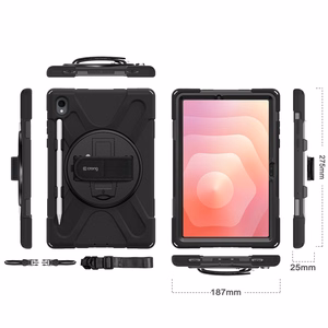 Crong Defender Plus – Rugged maciņš Samsung Galaxy Tab S11 11” (melns)