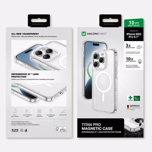 Amazing Thing Titan Pro Magnētiskais viedtālruņa apvalks 10FT IP156.7PTMCL Iphone 15 Pro Max caurspīdīgs