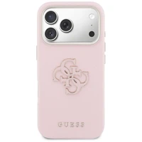 Guess HC PU FW RESIN LOGO PINK korpuss priekš iPhone 17 Pro Max 6,9"