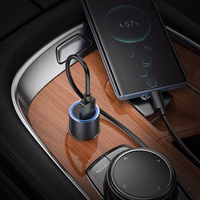 Automobiļa lādētājs Hoco USB A + USB C PD QC3.0 48W Z60 melns