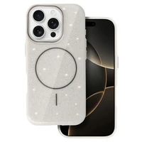 Magnētiskais plāns spīdīgs viedtālruņa apvalks Iphone 16e sudraba