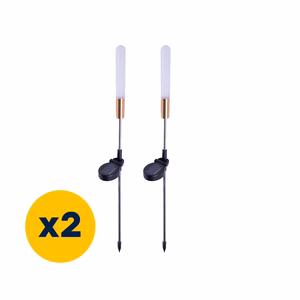 Komplekts: Forever Light saules LED lampa SUNARI FLS-72, apaļa kristāla lampa, 3000K, 600mAh, 0,72Wh, Ni-MH, x2