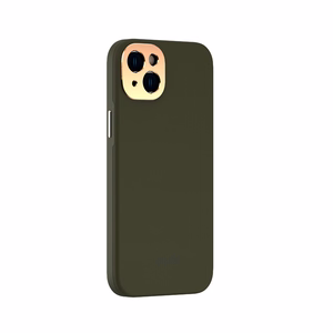 Moshi Napa vāciņš ierīcei iPhone 14 Plus, saderīgs ar MagSafe, no vegānās ādas, “Juniper Green” krāsā