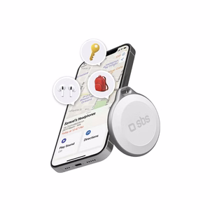 SBS Track My Circle ūdensizturīgs IP65 lokators, saderīgs ar Apple Find My - balts