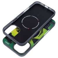 Viedtālruņa apvalks FORCELL F-PROTECT ar divslāņu 4D tehnoloģiju, militārā kritiena testa saderīgs ar MagSafe paredzēts IPHONE 16 PLUS zaļš