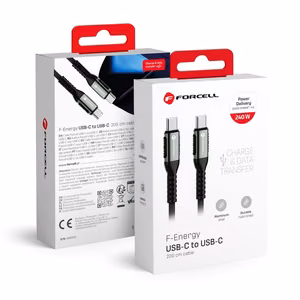 Cable USB C to USB C Forcell F-Energy QC4.0 PD 5A 240W Cafule 3 m C263 black