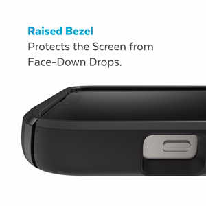 Speck Presidio2 Pro MagSafe vāciņš ierīcei iPhone 15 Plus / 14 Plus, ar Microban pretmikrobu aizsardzību, “Black / Black / White” krāsu kombinācija