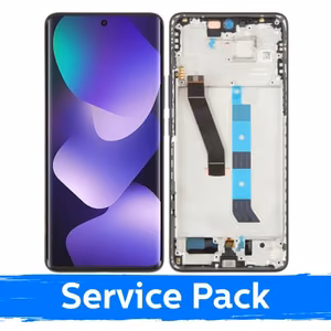 ЖК-дисплей, совместимый с Xiaomi Redmi Note 15 5G, в рамке / цвет «Glacier Blue» / (Service Pack)