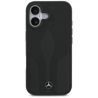 Mercedes ādas The Move magnētiskais viedtālruņa apvalks iPhone 17 - melns