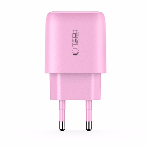 Tech-Protect NCA30 PD 30W QC3.0 USB-A / USB-C sienas lādētājs - rozā