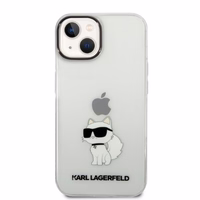 Karl Lagerfeld Ikonik Choupette viedtālruņa apvalks iPhone 14 Plus - caurspīdīgs