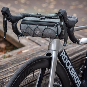 Rockbros TL002 ROAD TO SKY 1.5L ūdensizturīga velosipēda stūres soma - pelēka