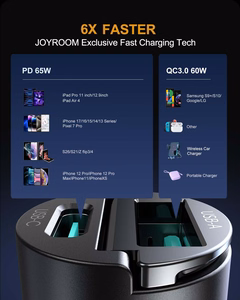 Joyroom JR-CCN18 автомобильное зарядное устройство 65W USB-A USB-C чёрный