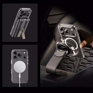 Rock Crystal Shield Series magnētiskais maciņš priekš iPhone 17 caurspīdīgs