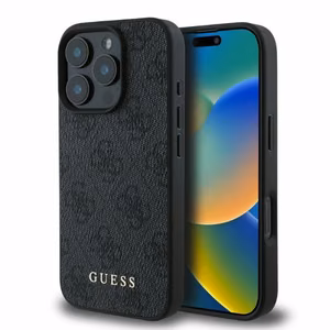 Guess 4G Classic viedtālruņa apvalks iPhone 16 Pro Max - melns