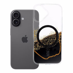 Case for iPhone 17 Golden compatible with MagSafe black