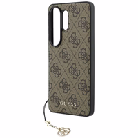 GUESS maciņš for SAMSUNG S26 Ultra GUHMS26LGF4GBR (PU 4G Classic Logo with Charm) brūns