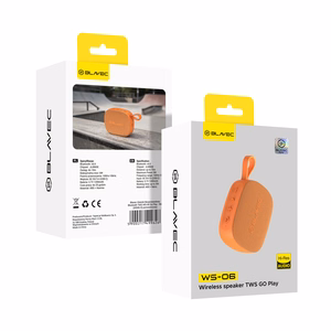 Blavec Portatīvais Bluetooth Skaļrunis TWS WS-06 Go Play - 6W (WS06-O) kosmiskā oranžā