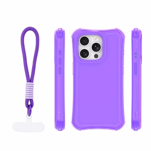 Safepop maciņš ar siksniņu priekš iPhone 15 Pro 6,1" violets