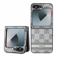 DKNY Checkered Pattern Printed Stripes Viedtālruņa apvalks Samsung Galaxy Z Flip 6 - beigs