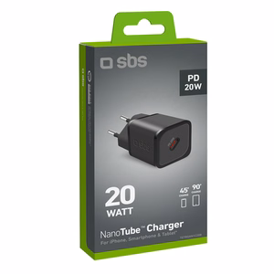 SBS TETRGAN1C20K 20W GaN Зарядное устройство USB-C с Power Delivery - чёрный