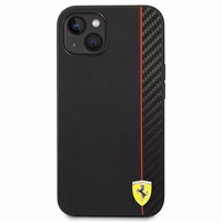 Viedtālruņa apvalks Ferrari FEHCP14MAXBK iPhone 14 Plus 6.7 melns ogļu šķiedras apvalks