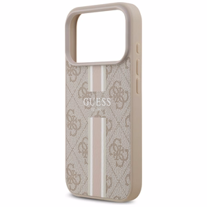 Guess 4G MagSafe futrālis ar svītrām iPhone 17 Pro - Rozā krāsā