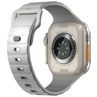 UNIQ siksniņa Stride Apple Watch Series 1/2/3/4/5/6/7/8/9/SE/SE2/Ultra/Ultra 2 42/44/45/49mm FKM gumijas pelēks