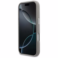 Karl Lagerfeld Karl & Choupette Head Pins Saffiano MagSafe futrālis iPhone 17 Pro - pelēks