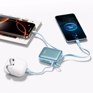 Внешний аккумулятор Joyroom JR-PBF27 10000 мАч 1xType-C 22.5W + кабель Type-C и Lightning синий