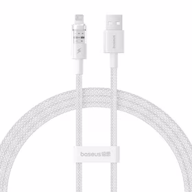 Baseus Gem USB to IP 2.4A fast charging cable 1 m balts