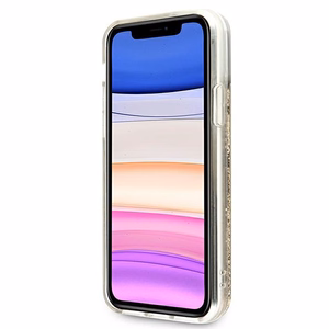 Чехол Guess 4G Big Liquid Glitter для iPhone 11 6.1" / Xr - золотой