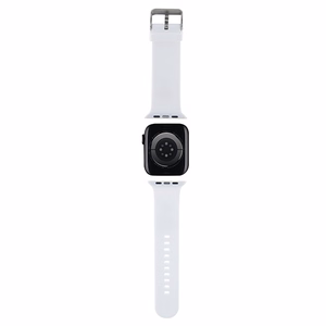 Karl Lagerfeld 3D резиновый ремешок Karl Head Apple Watch 38/40/41mm - белый
