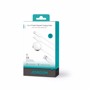 Apple Watch magnētiskais lādētājs Joyroom S-IW008 Lightning + USB-C 5V 1.2m (balts)