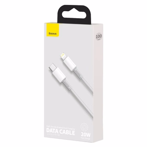 Baseus kabelis High Density PD USB-C - Lightning 1,0 m balts 20W