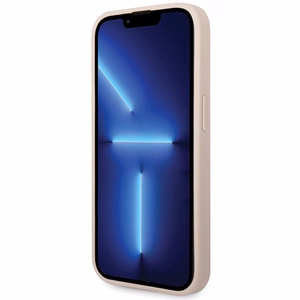 Guess 4G Big Metal Logo viedtālruņa apvalks iPhone 15 Pro – rozā
