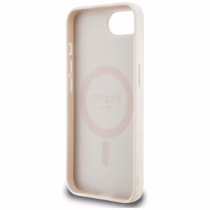 Guess 4G Flowers Print magnētiskais viedtālruņa apvalks iPhone 16e - rozā