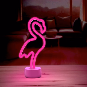 Neon LED on statīvs FLAMINGO rozā USB-C FSC-11 Forever Light