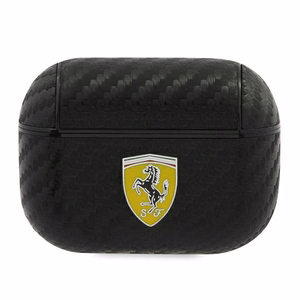 Ferrari FESAPCABK AirPods Pro maciņš On Track PU Carbon – melns