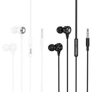 HOCO vadu austiņas Jack 3,5 mm ar mikrofonu M116 balta