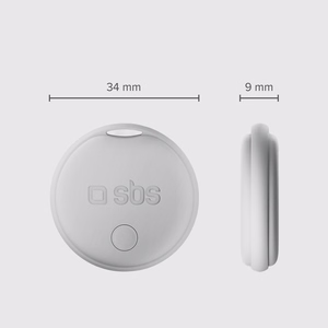 SBS Track My Circle Locator Compatible with Apple Find My - White