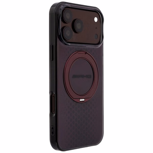 Mercedes AMG IML Double Layer Urban Line vāciņš modelim iPhone 18 Pro Max / 17 Pro Max, ar gredzenu-statīvu, saderīgs ar MagSafe – bordo