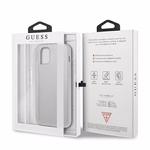 Guess GUHCP12M3D4GTR iPhone 12/12 Pro 6.1" caurspīdīgs cietais apvalks 4G 3D raksta kolekcija