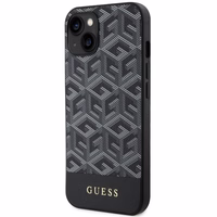 Guess GUHMP14MHGCFSEK iPhone 14 Plus 6.7" Viedtālruņa apvalks melns/melns Magnētiskais