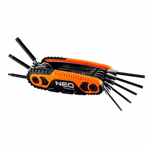 TORX atslēgu komplekts ar rokturi: T9, T10, T15, T20, T25, T27, T30, T40